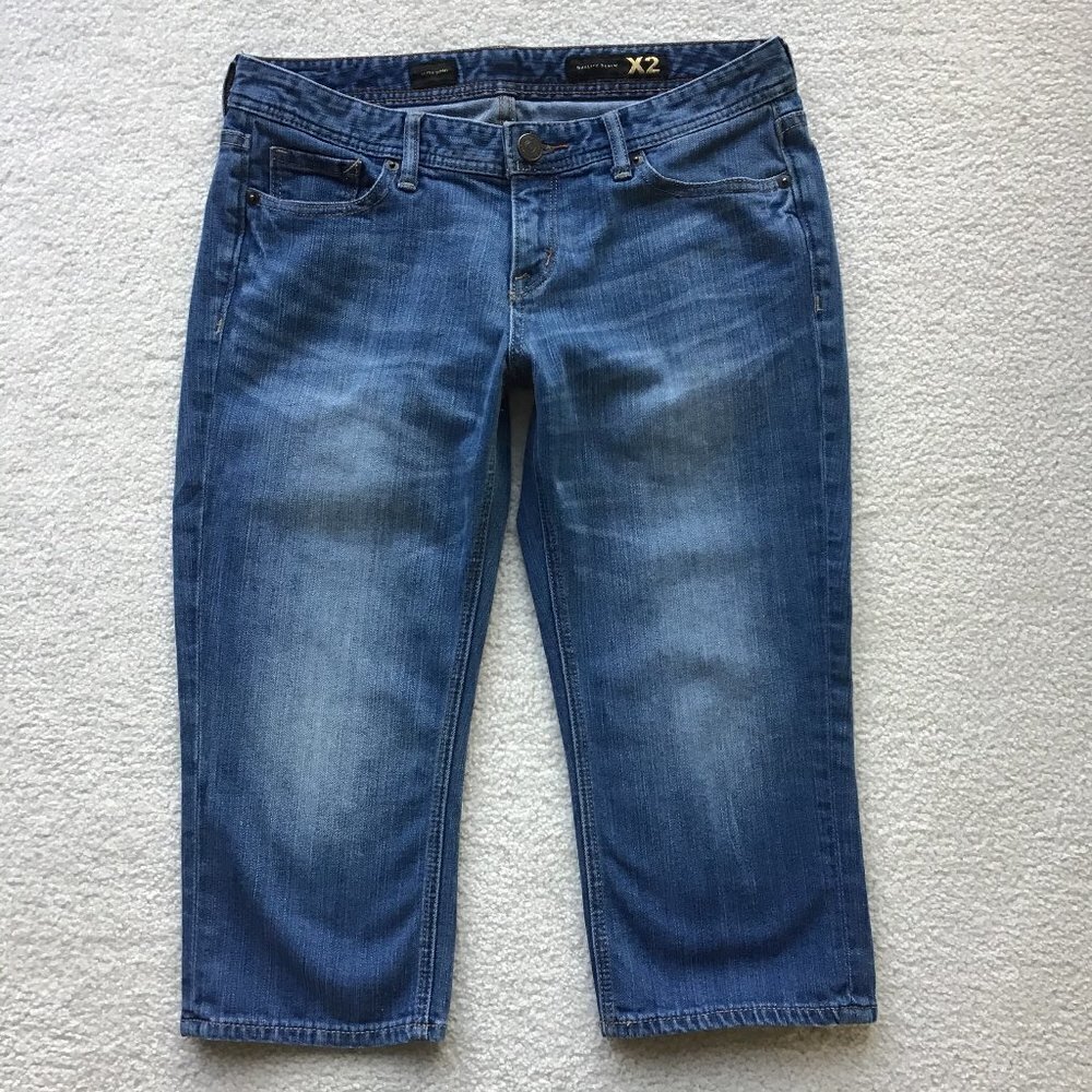 X2 ULTRA SKINNY BLUE CAPRI JEANS SIZE 8